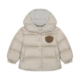 Baby Jacket with furry patch - Stone