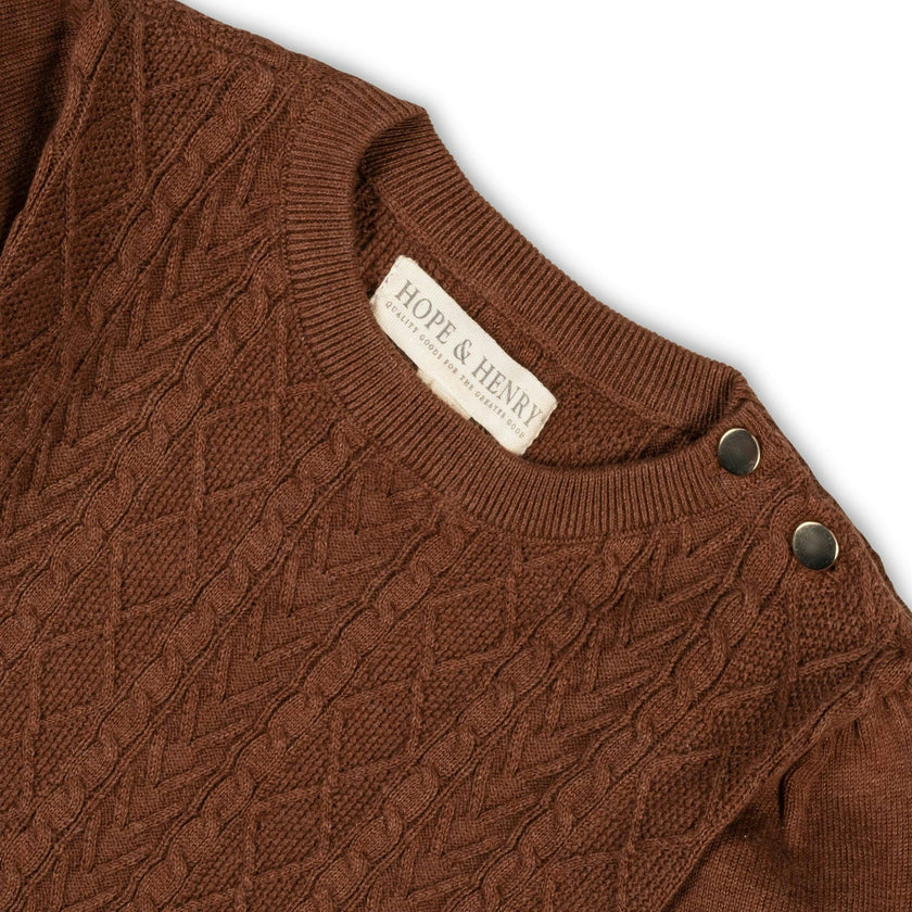 Organic Cable Bodice Sweater Dress