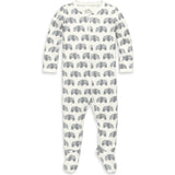 Baby organic animal friends zip footie