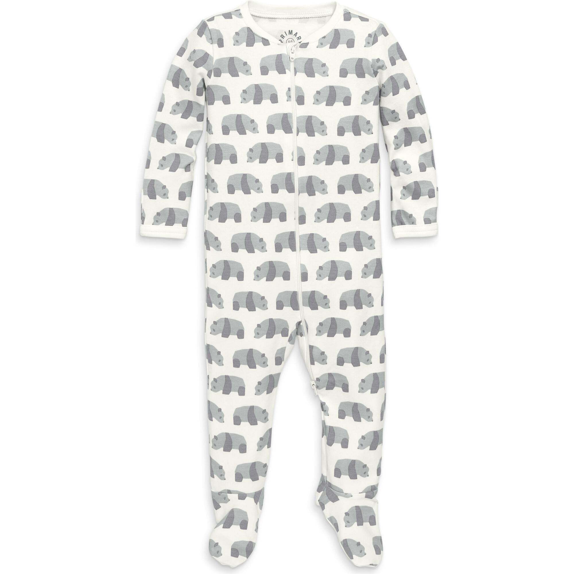 Baby organic animal friends zip footie