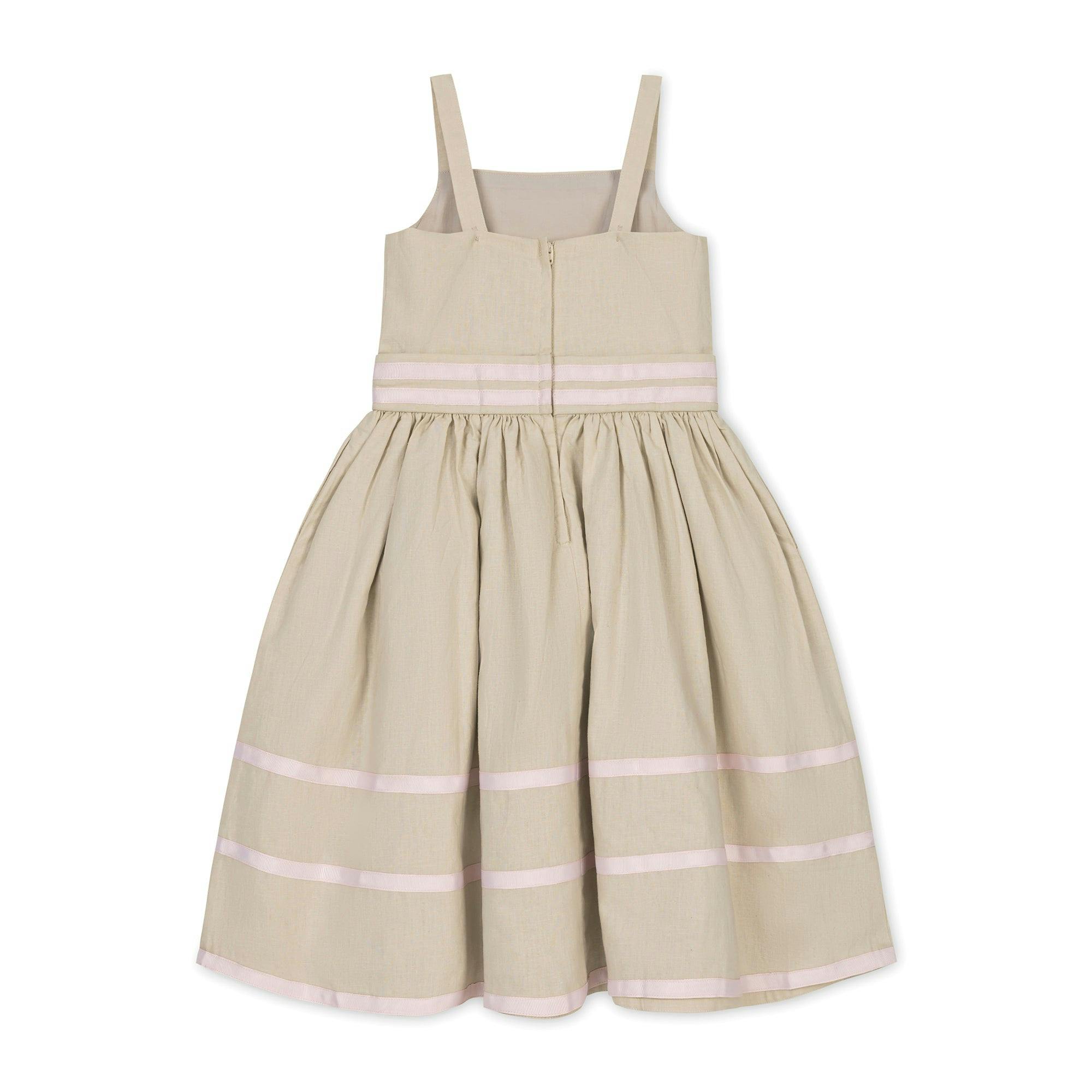Linen Cami Rosette Dress