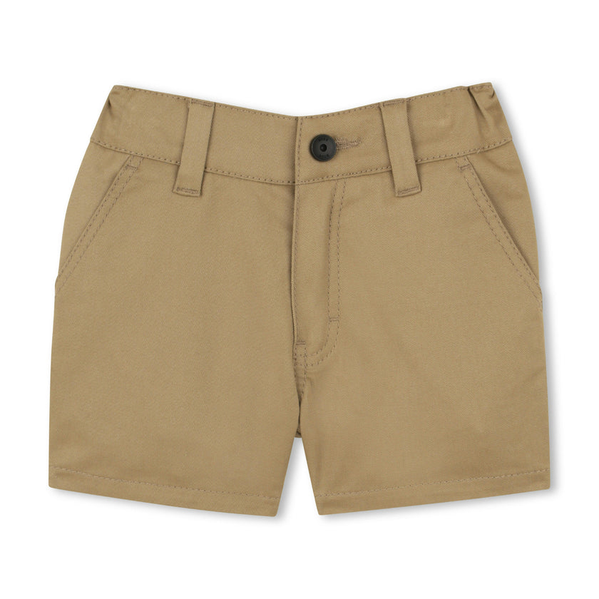 Beige Twill Shorts