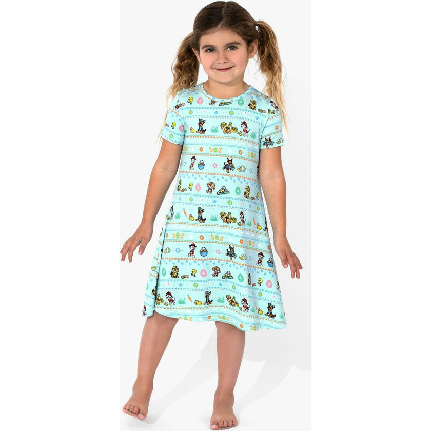 PAW Patrol: Easter Bamboo Girls' Short Sleeve Dress