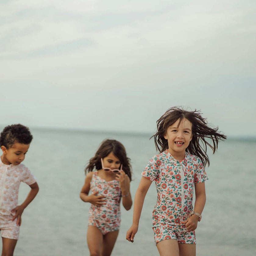 Short Sleeve Rashguard Swimsuit | UPF + Recycled - In Bloom