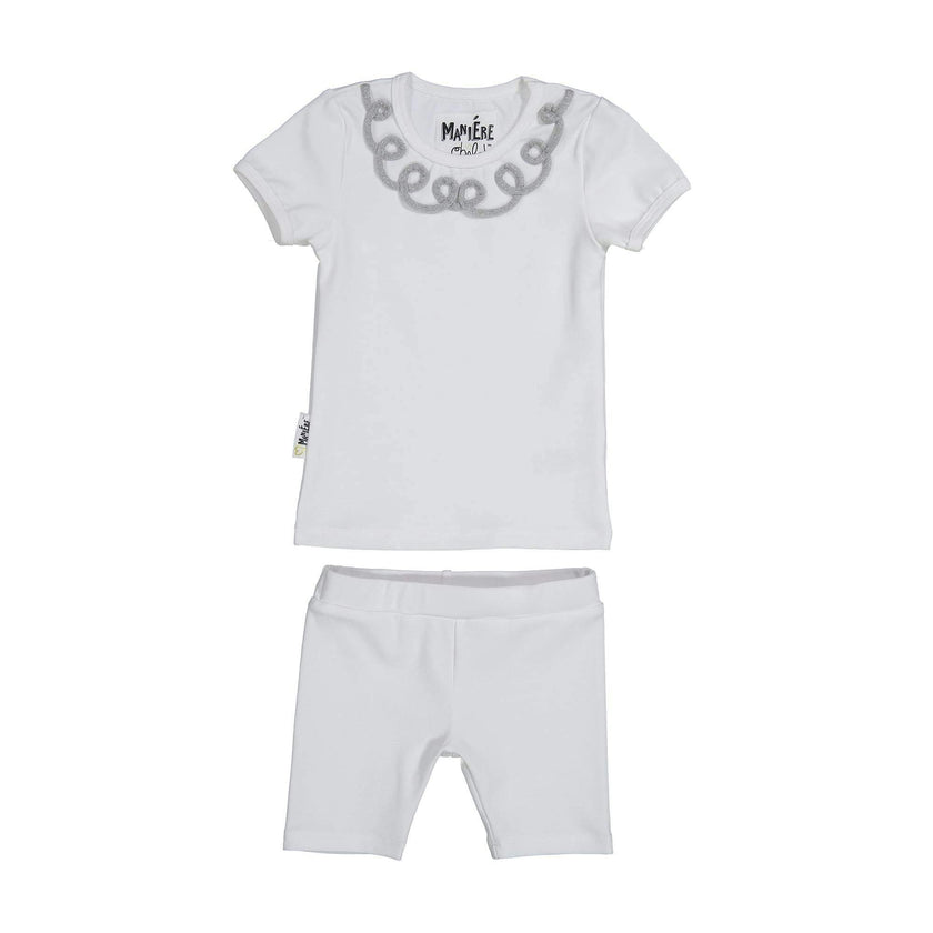 Soutache Design 2-Piece Top & Short Set