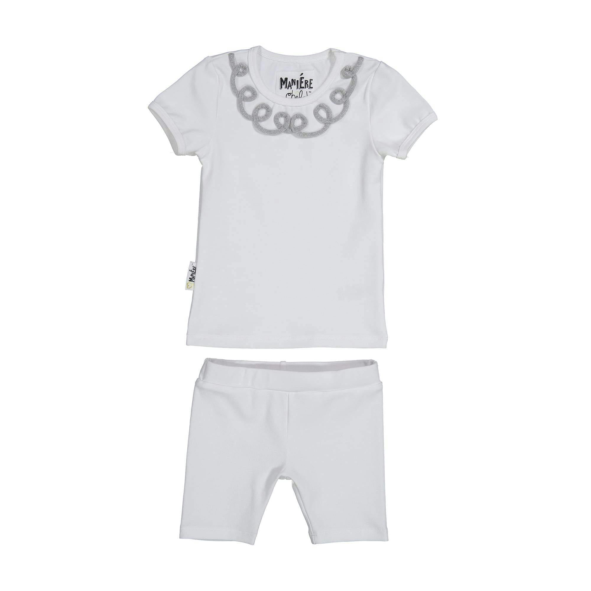 Soutache Design 2-Piece Top & Short Set
