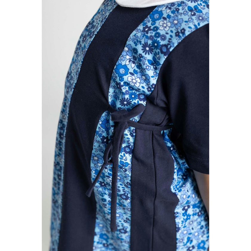 Floral Print Knit Colorblock Dress