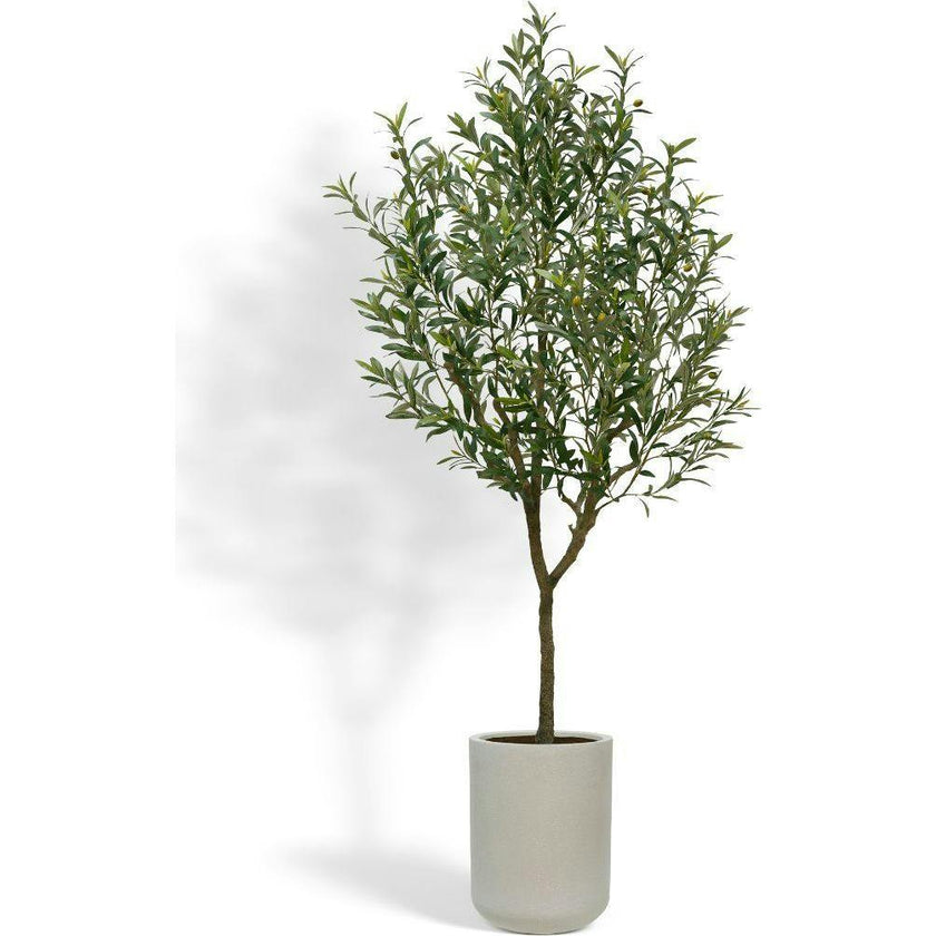 Artificial 7' Olive Tree with Artisan Mediterranean Planter