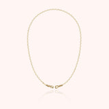 Women's Linked Hearts Necklace, Yellow Gold