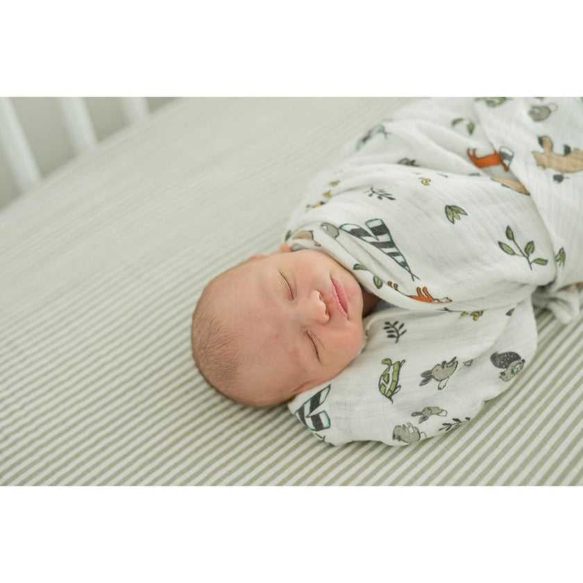 Cotton Muslin Swaddle Blanket - Forest Friends
