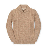Organic Shawl Collar Cable Sweater