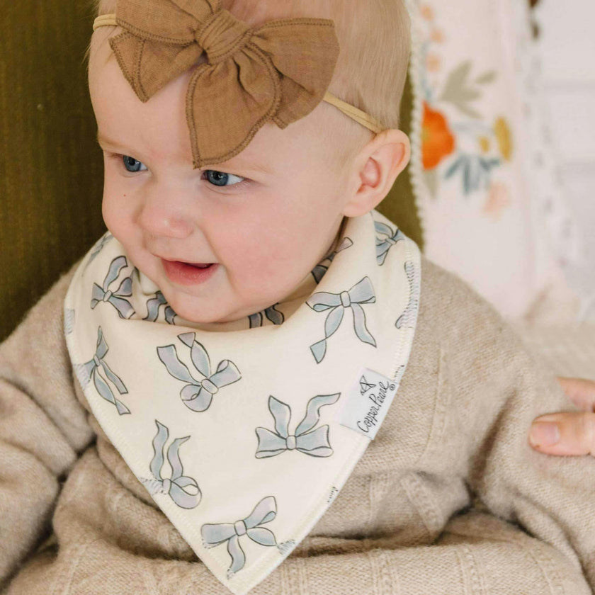 4 Pack Baby Bandana Bibs - Gemma In Tan