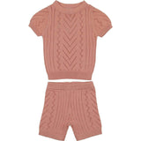 Girls Pretty Pointelle 2-Piece Top & Short Set