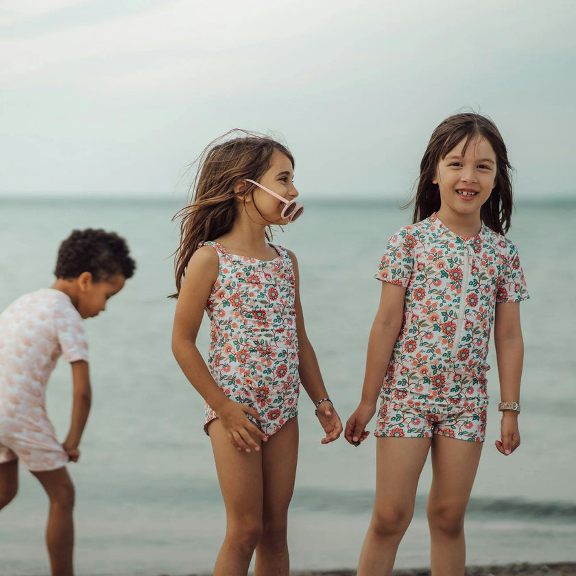 Short Sleeve Rashguard Swimsuit | UPF + Recycled - In Bloom