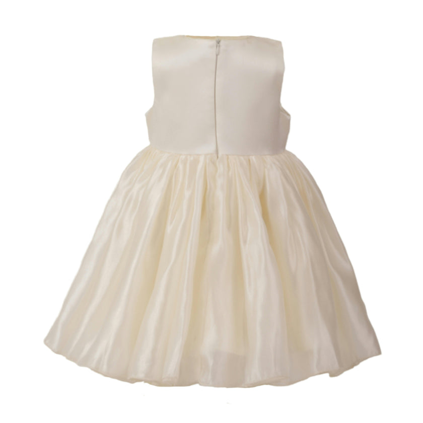 Beige Dovera Timeless Cape-Overlay Gown
