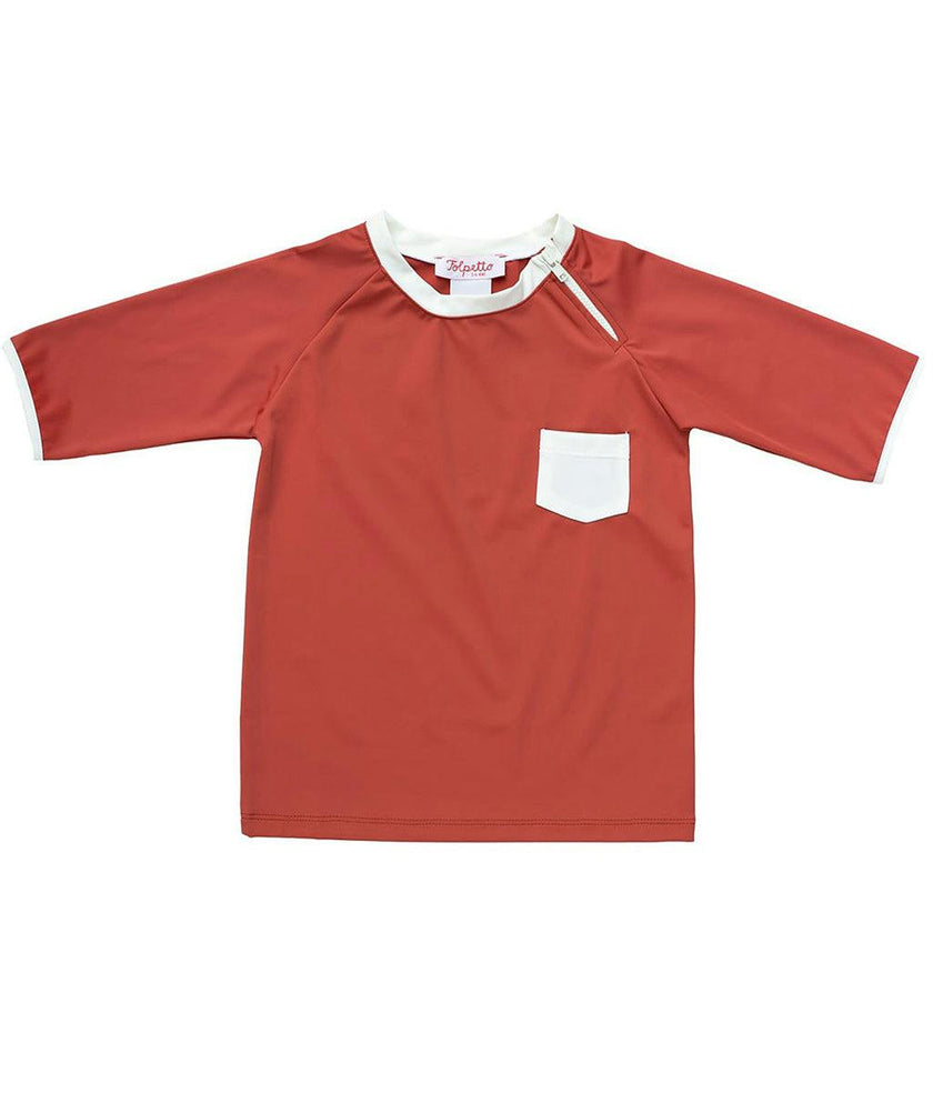 Jamie Rashguard Terracotta and Ivory