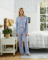 Sailor Hearts Women’s Button Front Long Pajama Set