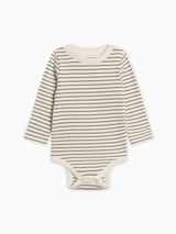 Sammy Ribbed Snap Shoulder Long Sleeve Bodysuit
