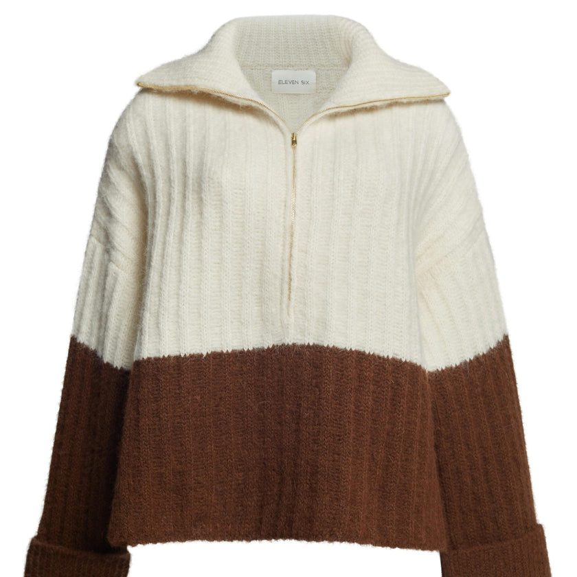 UMA COLOR-BLOCK PONCHO