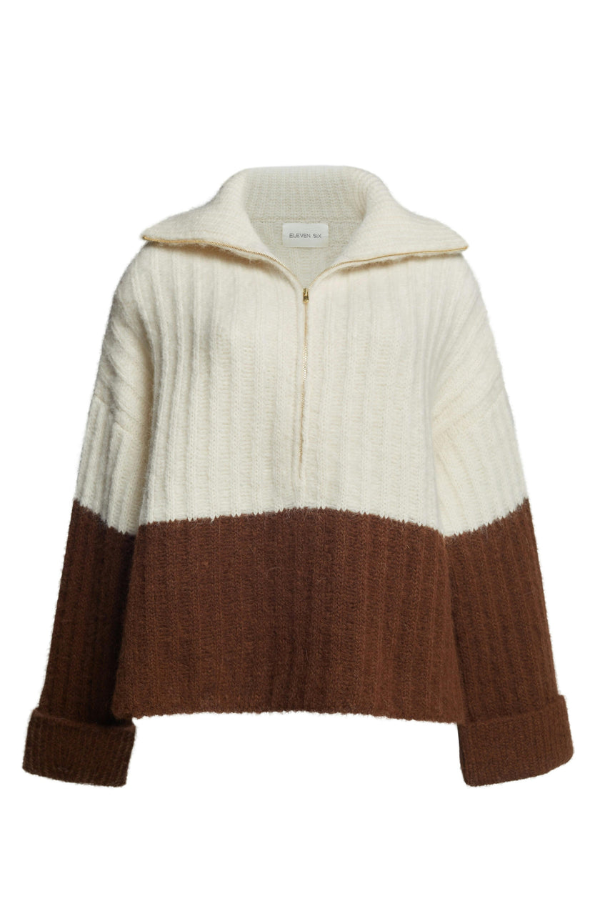 UMA COLOR-BLOCK PONCHO