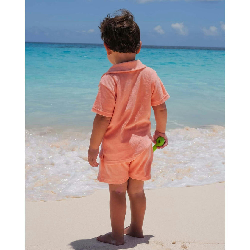 The Tropicana - Boys Coral Terry Polo