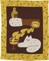 Cocktail Cat Knit Blanket