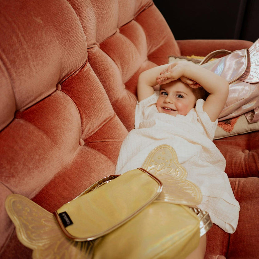 CARAMEL & CIE. Butterfly Backpack - Iridescent Yellow
