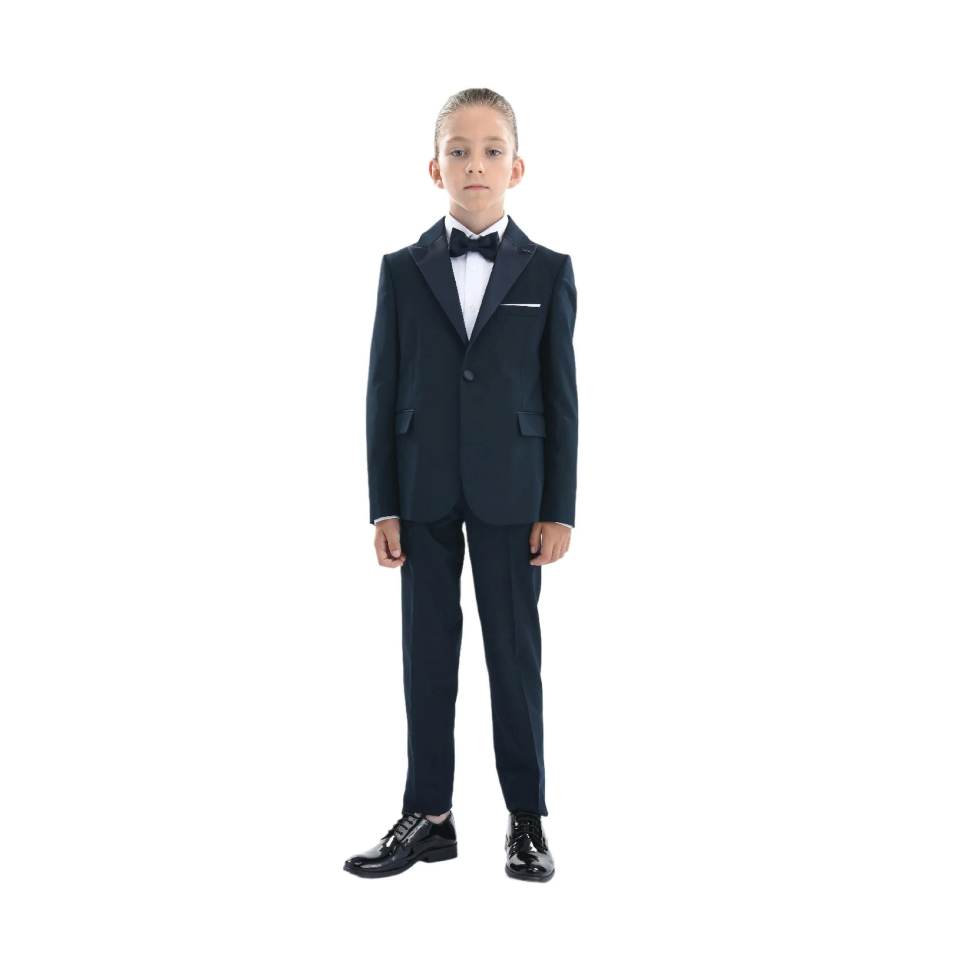 Navy Peak Lapel Suit