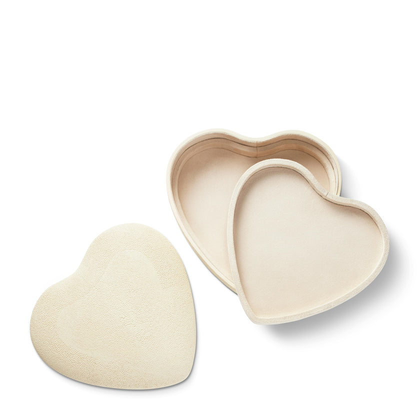 Shagreen Heart Jewelry Box