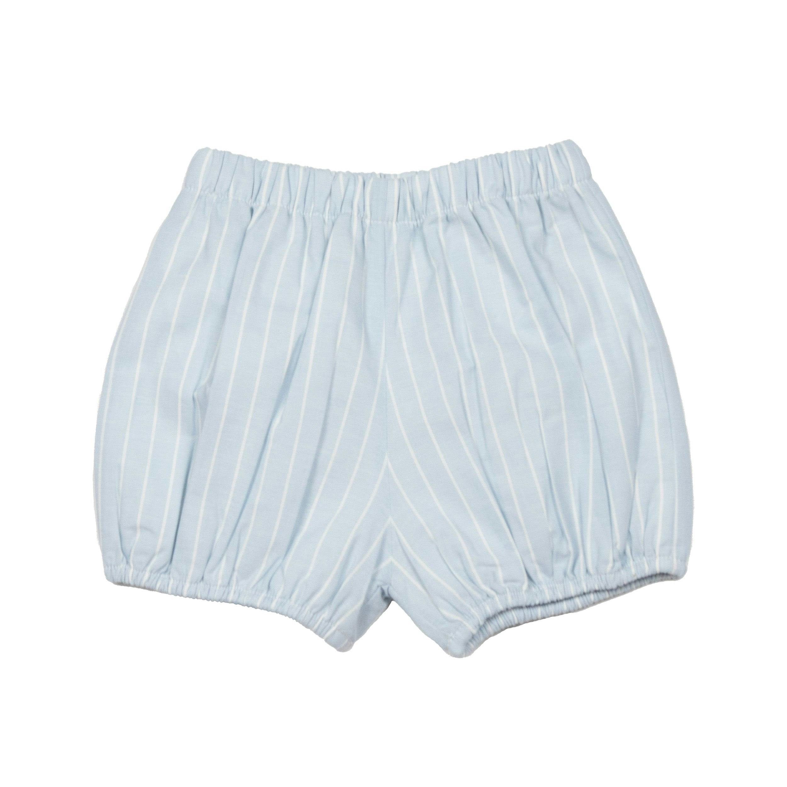 Linen Diaper Cover - Lt.Blue Striped
