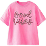 Pink Crystal Good Vibes T-shirt