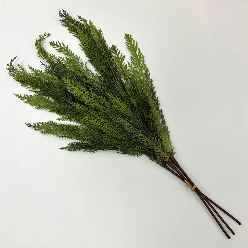Real Touch Lebanon Cedar Faux Winter Greenery Stem Bundle of 3