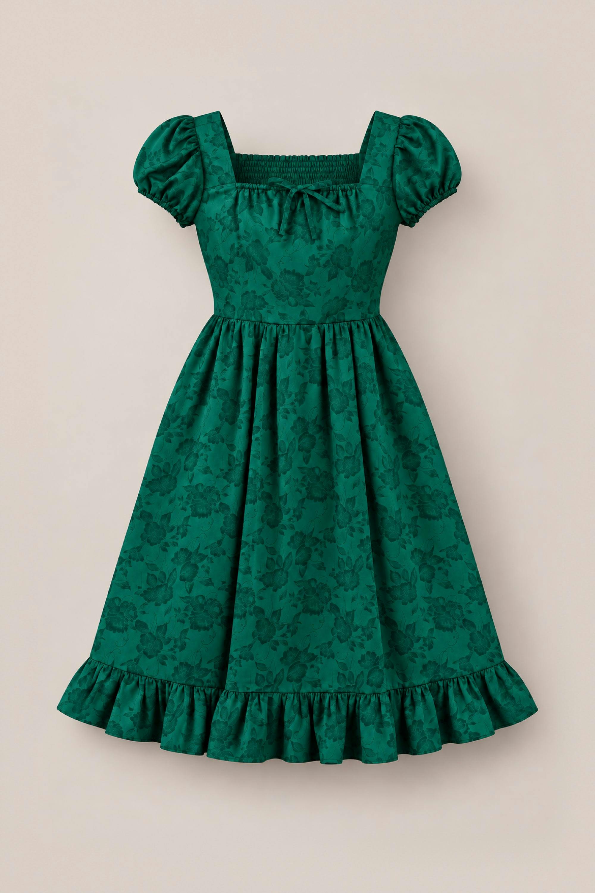 Teen Amira Dress in Emerald Satin