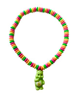 Candy Bear Necklace: Green Sunshine