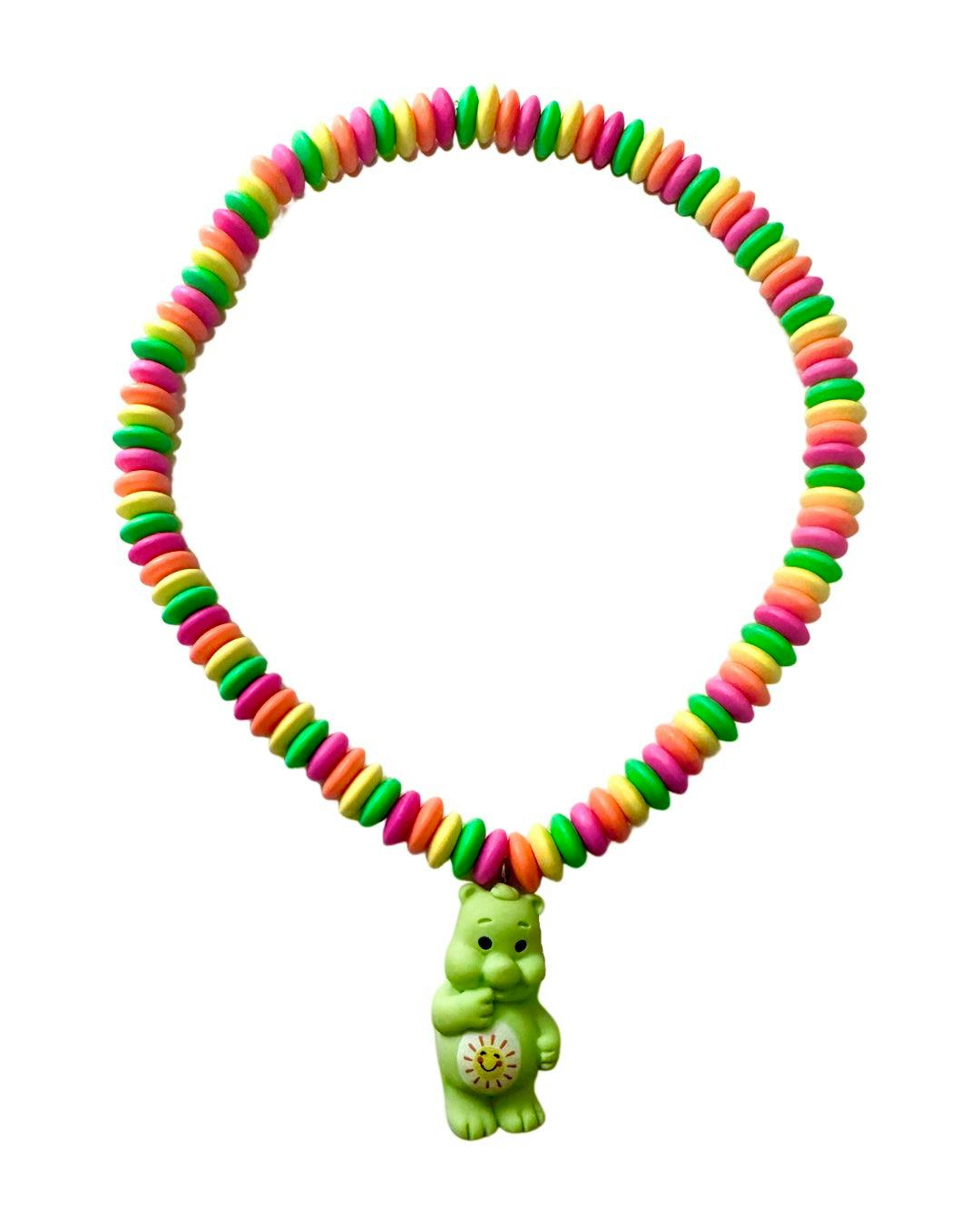 Candy Bear Necklace: Green Sunshine