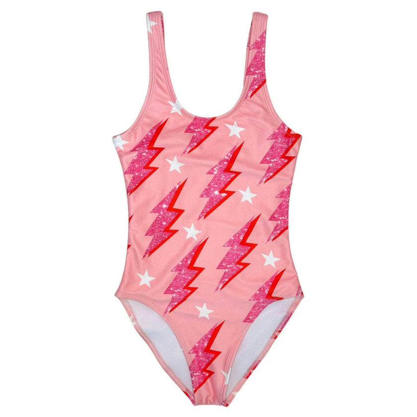 Shiny Sugar Flash Sleeveless One-Piece Swimsuit