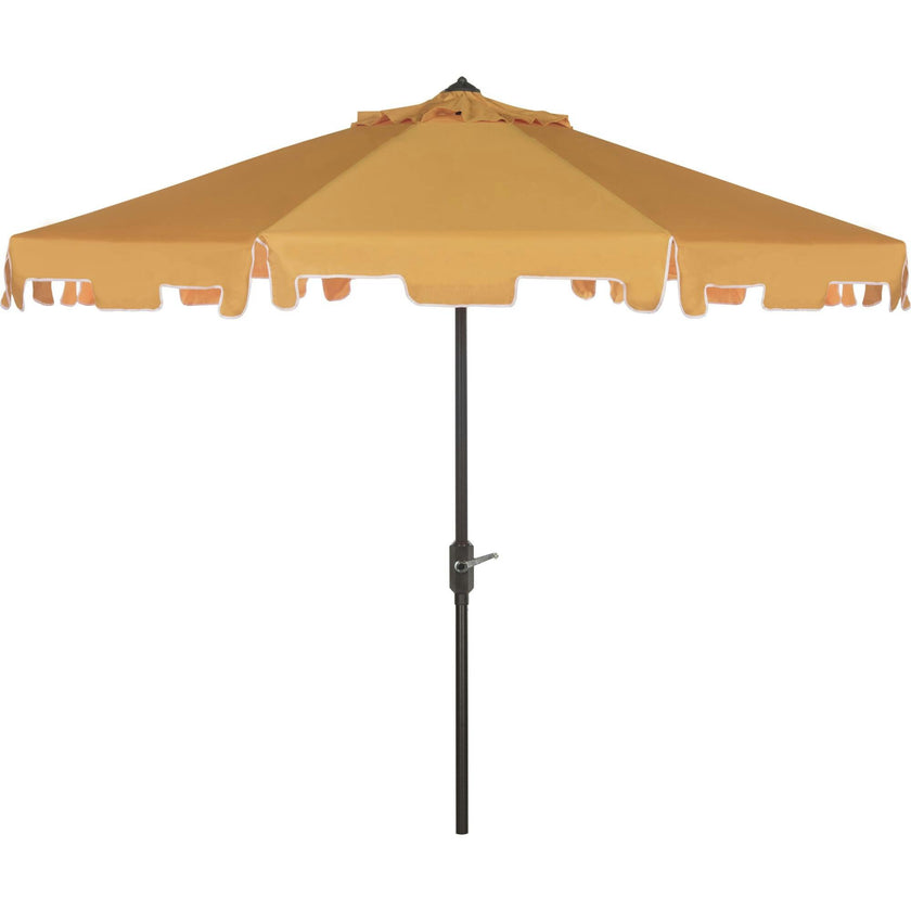 UV-Resistant Zimmerman 9' Crank Push-Button Tilt Umbrella