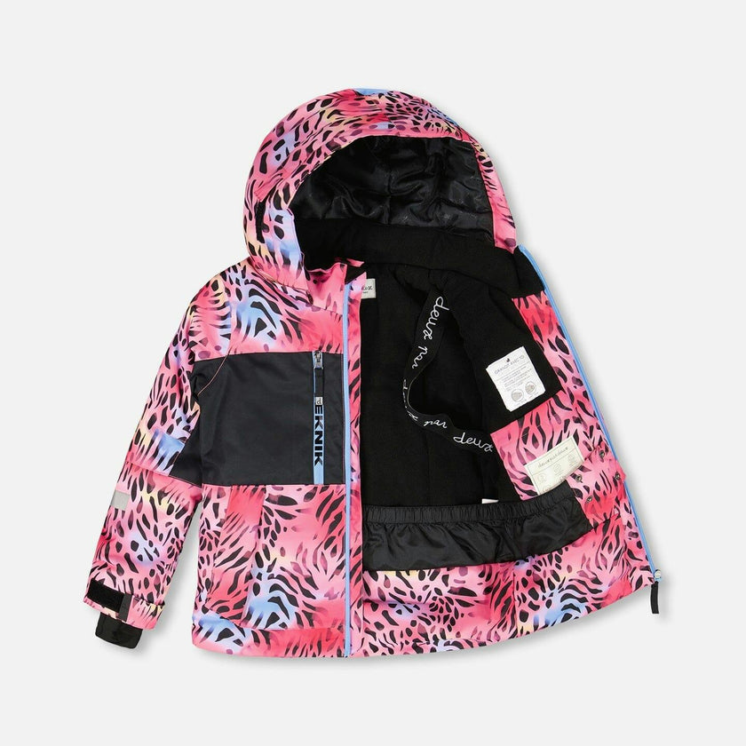 Two-Piece Teknik Snowsuit Multicolor Leopard and