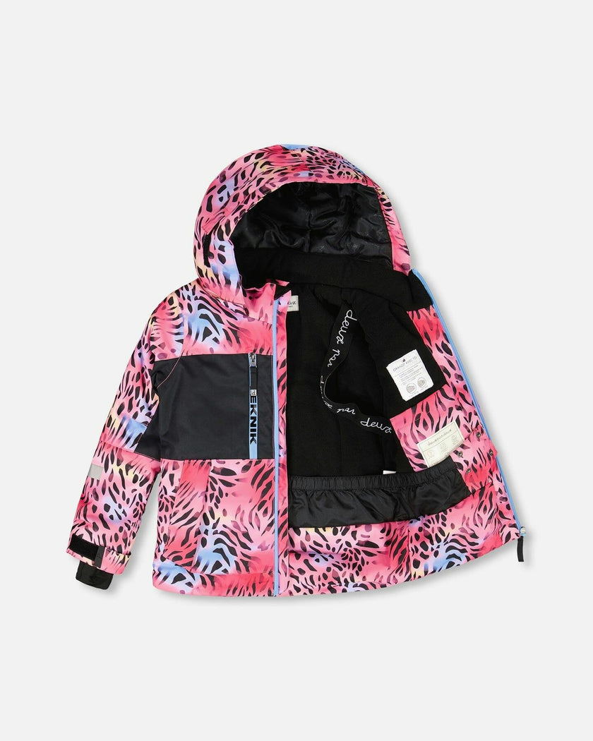 Two-Piece Teknik Snowsuit Multicolor Leopard and