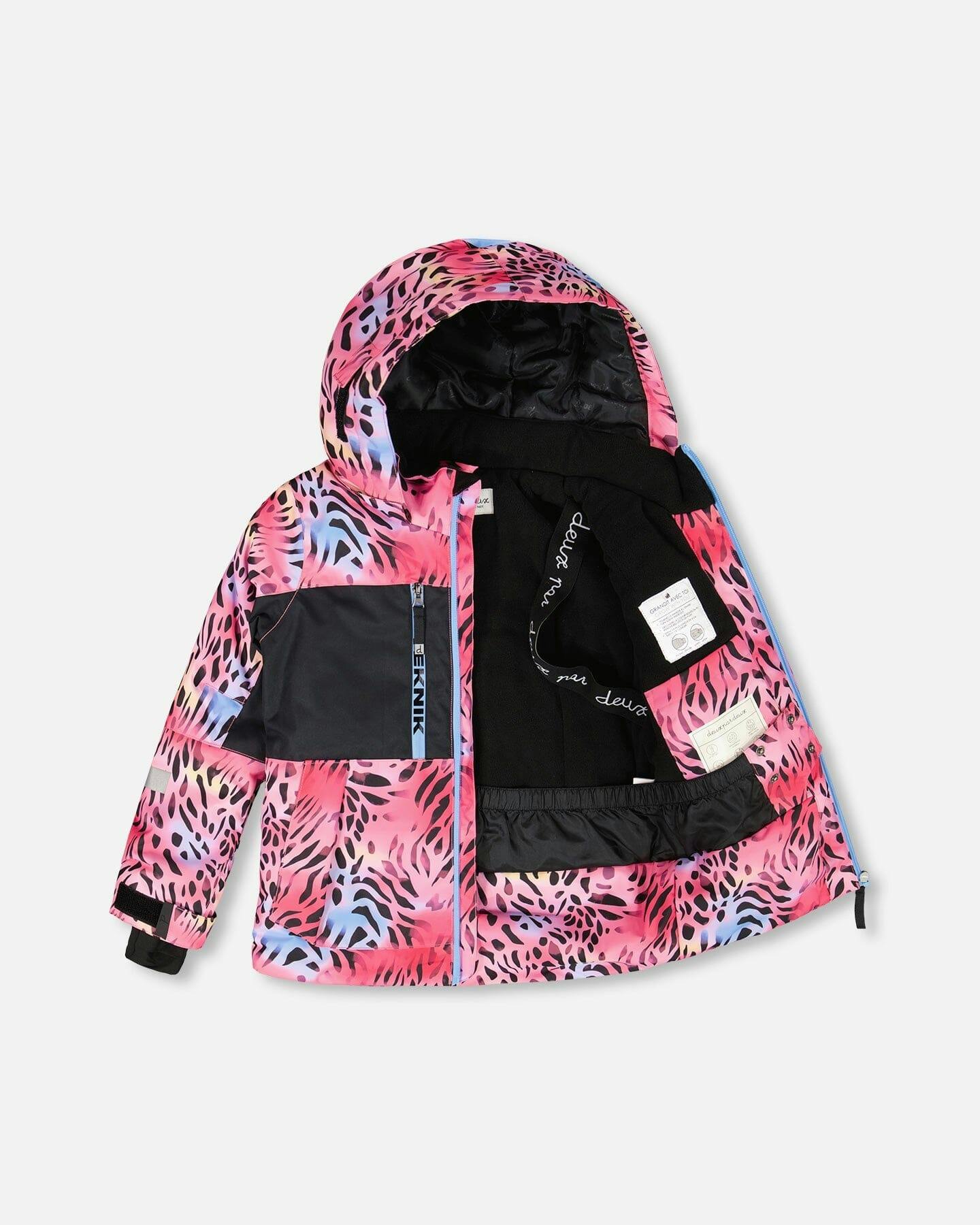 Two-Piece Teknik Snowsuit Multicolor Leopard and