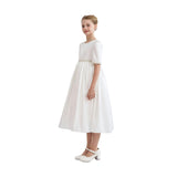 White Vasonette Pearl-Embellished Dress