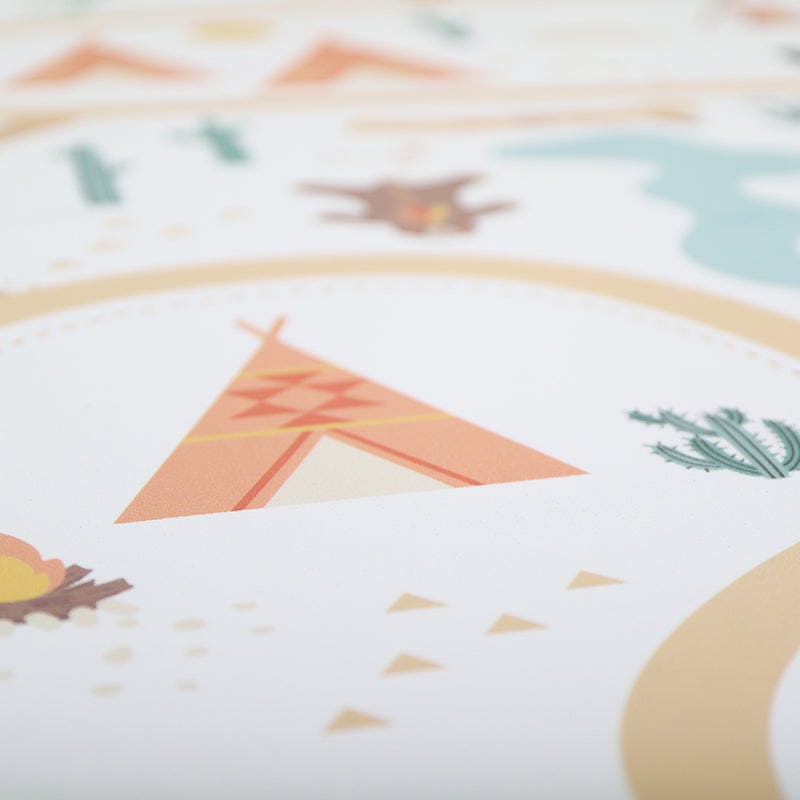 Vinyl Print Rectangular Play Rug