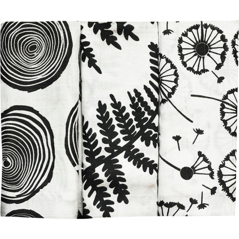 Plant Print Muslins Burp Cloths