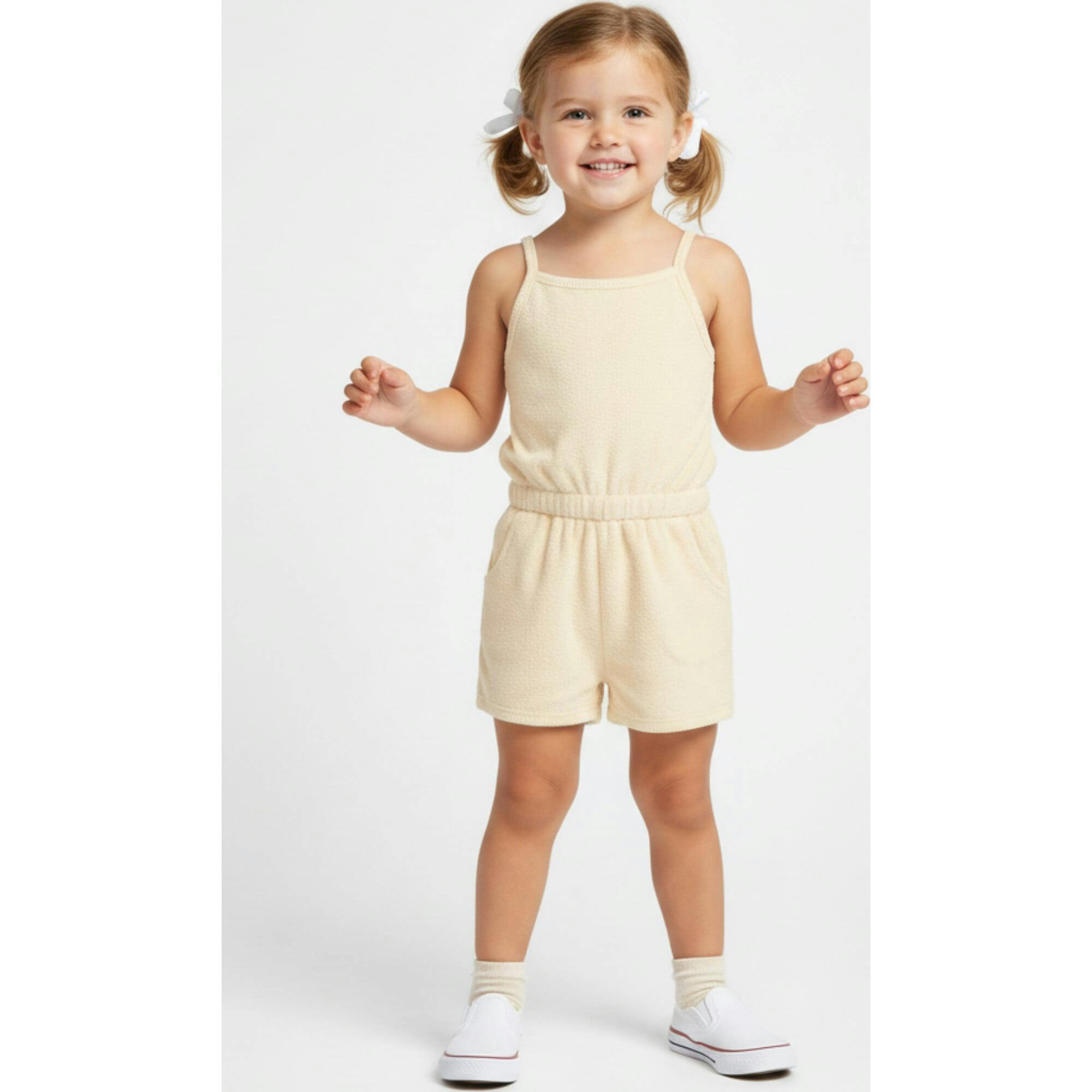 Organic Tank Romper - Butter Yellow