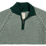 Men's Organic Half Zip Ski Pullover Sweater, Green
