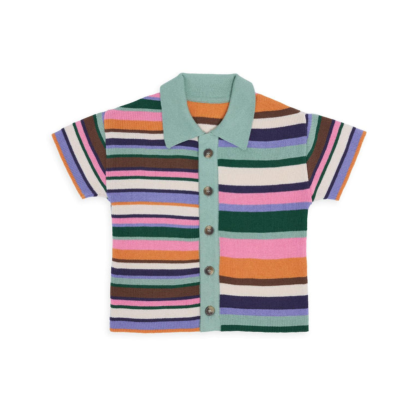 children's organic cotton polo shirt - tropical garden