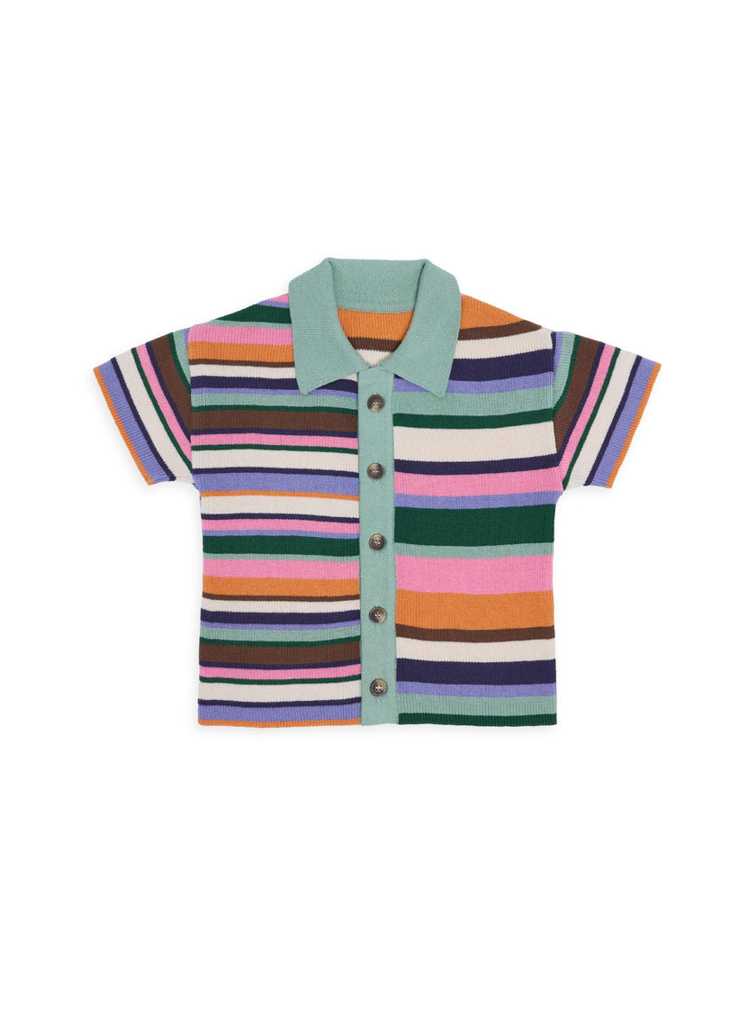 children's organic cotton polo shirt - tropical garden