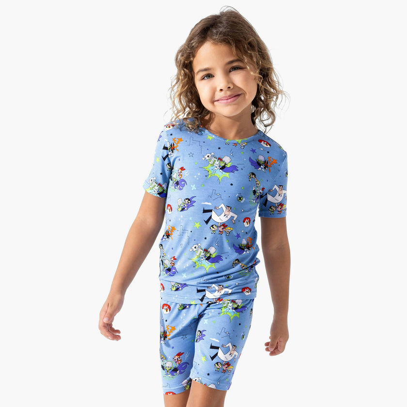 Powerpuff Girls Mojo Jojo Showdown Bamboo Kids Pajama Short Set