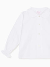 White Dameras Long Sleeve Girl Shirt