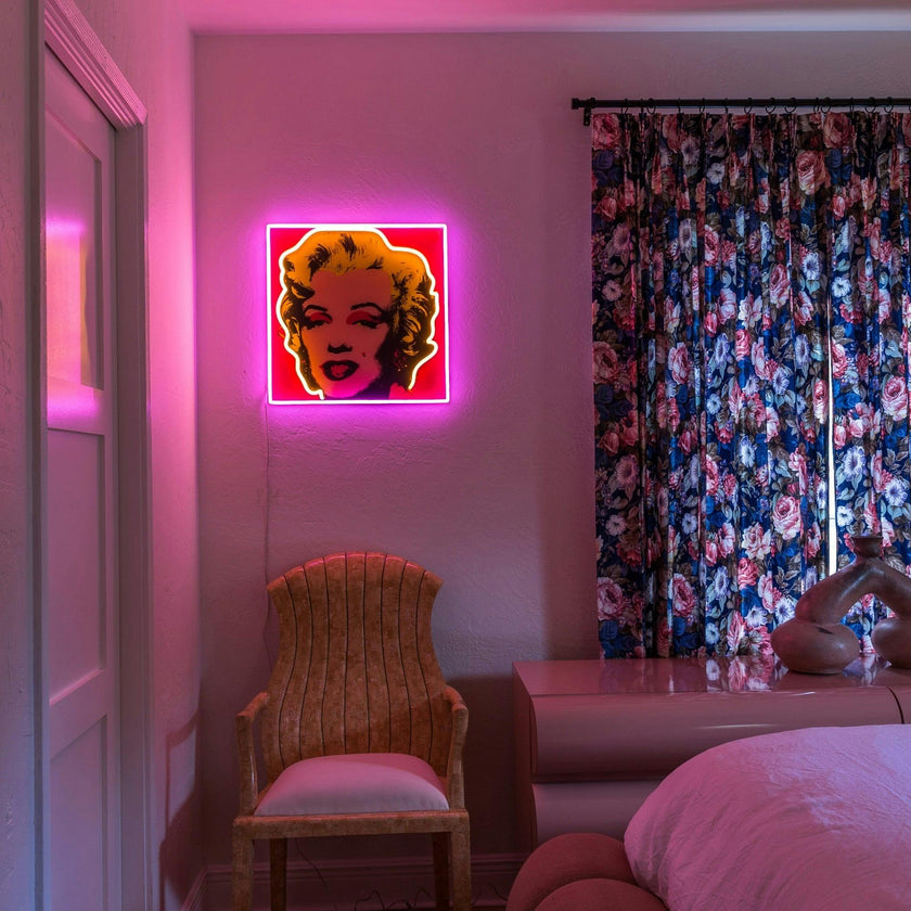 Marilyn Monroe Small by Andy Warhol LED neon sign